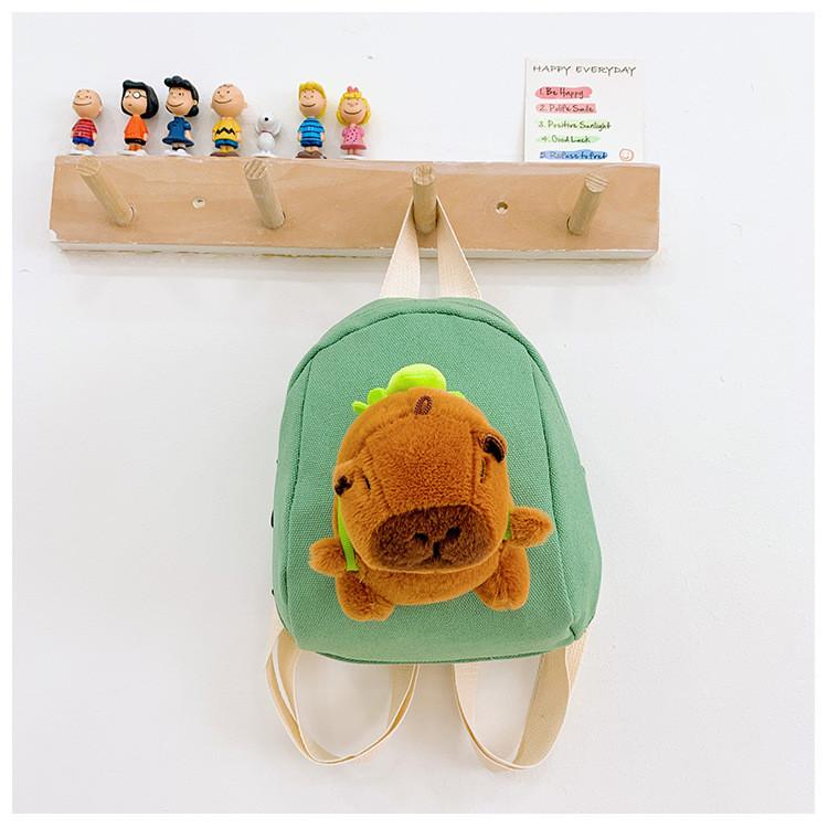 Childrens Schoolbag Capybara Plush Toy Backpack Cartoon Outdoor Backpack Snack
