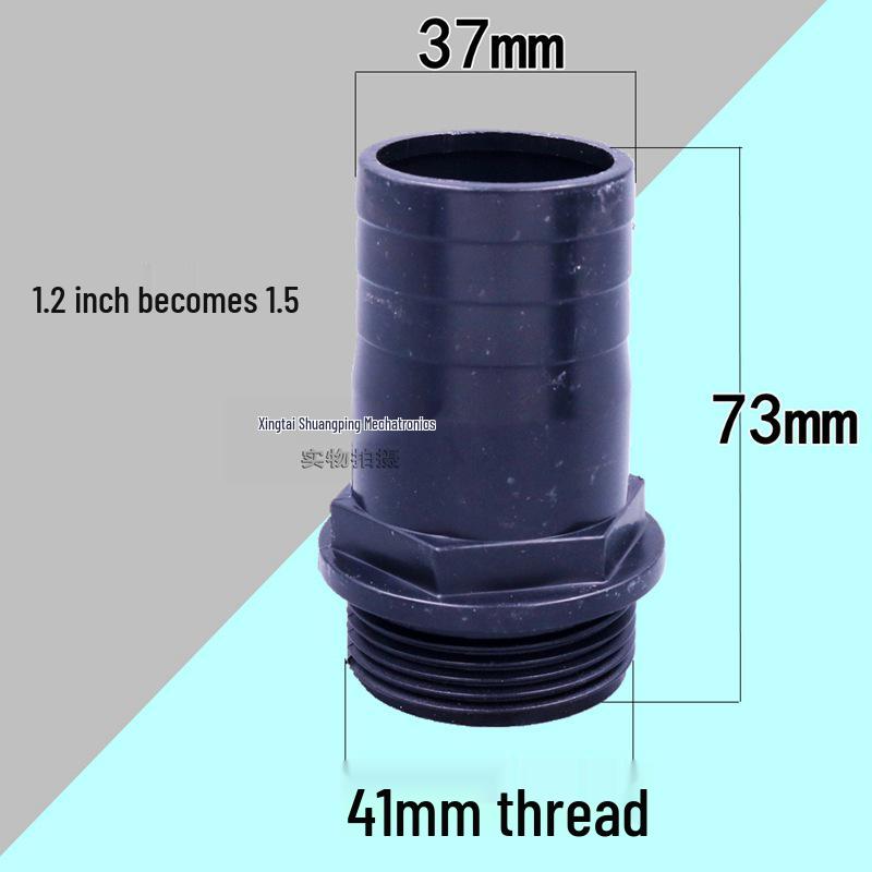 Thickened Plastic Male Thread Hose Connector Water Pump Adapter (4", 3", 1.5")