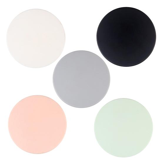 4 bucăți de protecție pentru mâner de ușă din silicon cu absorbție a șocurilor, anti-coliziune, rotunde, de culoare solidă, opritoare autoadezive pentru protecție pentru uși acasă