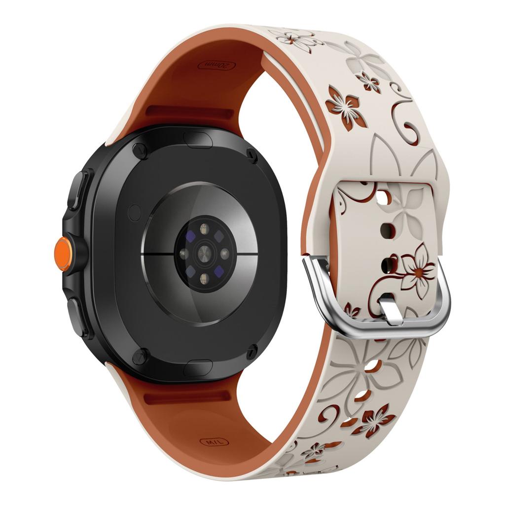 Engraved band for Samsung Galaxy Watch 8/8 classic Silicone Bracelet correa Galaxy Watch 7/FE/6/5/4 Classic/5 Pro No Gaps Strap
