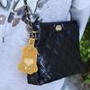 Fashionable Pet Hair Memorial Keychain PU Leather Souvenir Pouch For Cats Dogs Furs Storage Animal Accessories Keyring