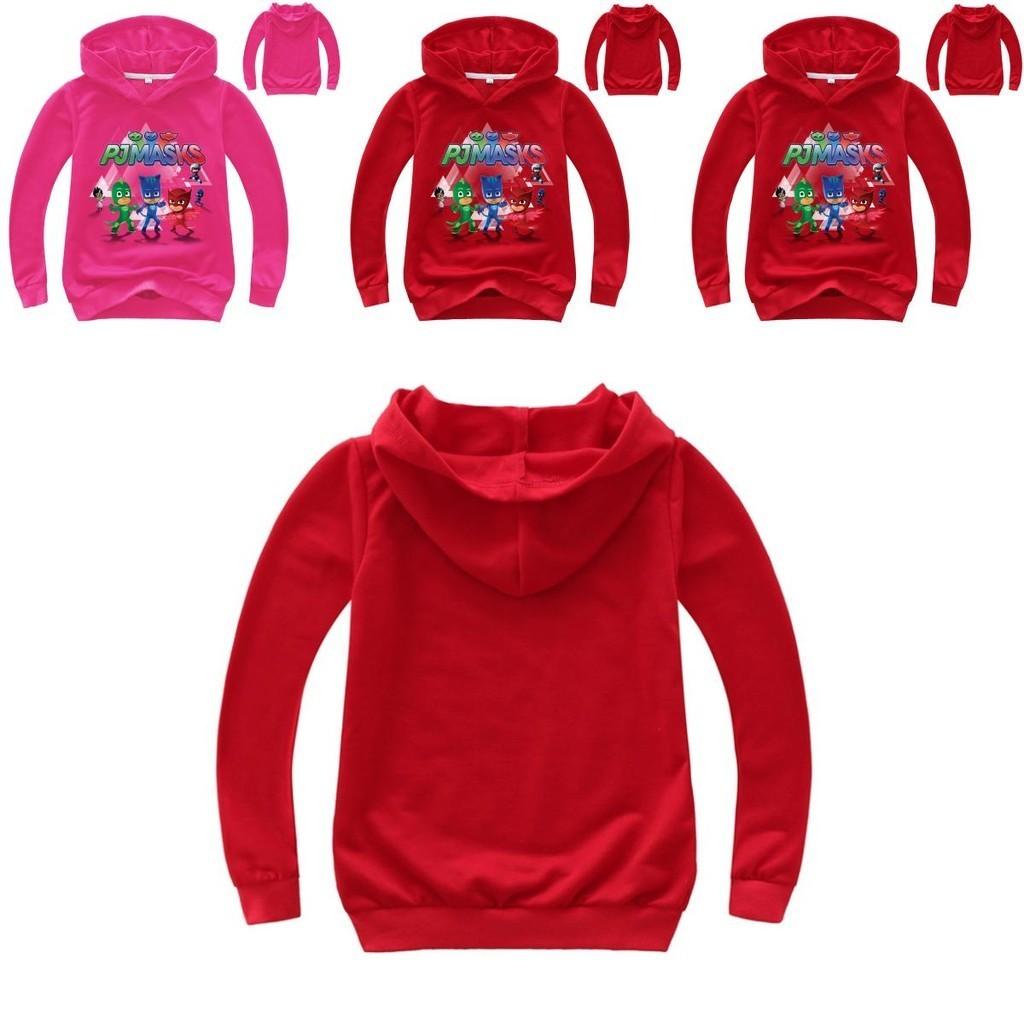 Felpa con Cappuccio a Manica Lunga da Bambino Pj Masks Supereroi Stile Elegante e Comfortevole