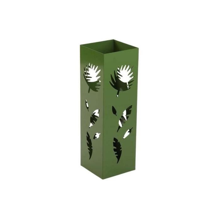 Porte parapluie - Roxanne - Métal - Vert - 49 cm - Fond amovible en plastique