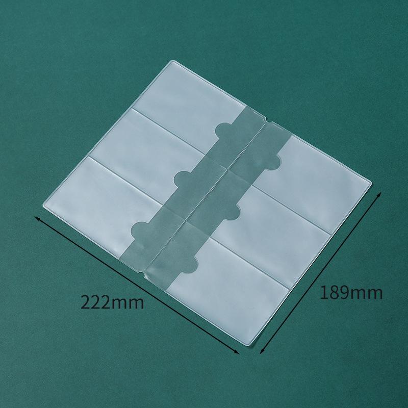 A5A6A7B5A4 Book 6 Hole Loose-Leaf Notebook Zipper Bag Bill Handbook Pvc Storage Bag Clip Chain Pencil Bag