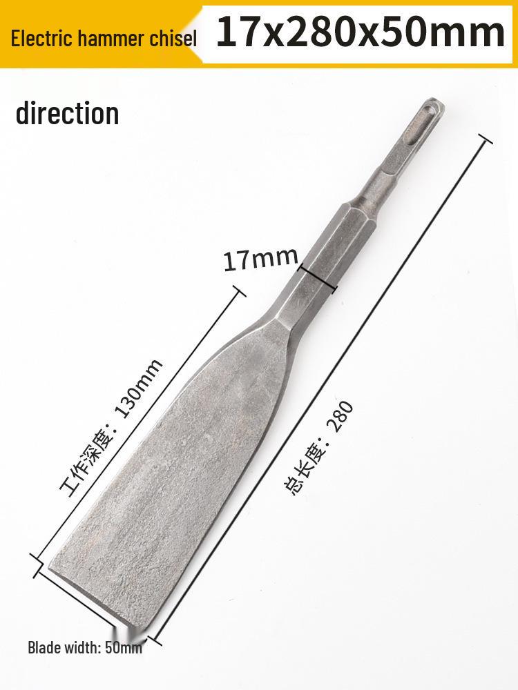 Electric Hammer Impact Drill Set: Square & Round Shank, Pointed & Flat Chisel, Pick Head, Shovel, U-Shaped Chisel, Slotting Drill for Concrete