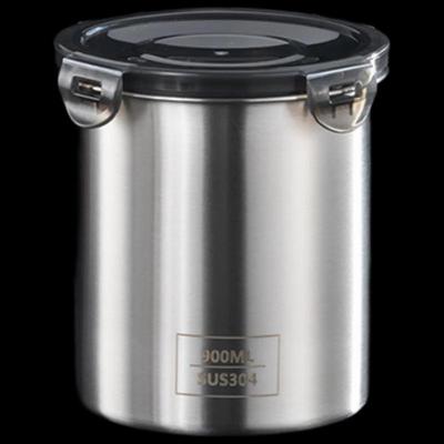 Conjunto de Latas de Armazenamento de Alimentos Abay em Aço Inoxidável 304