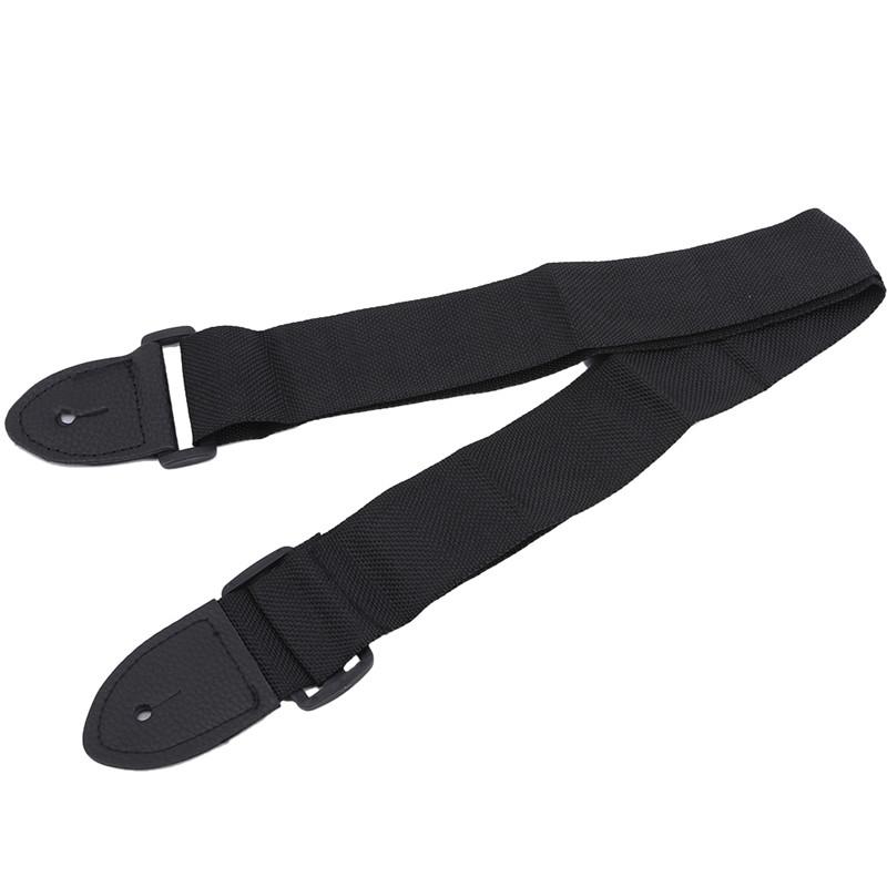 Guitar Strap Leather Head Adjustable Shoulder Strap For Guitar Electric Guitar Bass Guitar Parts Accessories Black High Quality