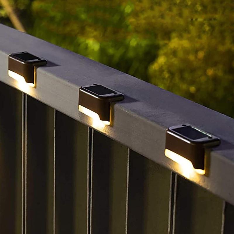 Outdoor Solar Stair Lights Led Waterproof For Garden Yard Railing Fence Lights Enhances Night Safety And Atmosphere 1Pc