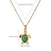 Stainless Steel Ocean Heart Turtle Pendant Necklace - Cute & Fade-Resistant