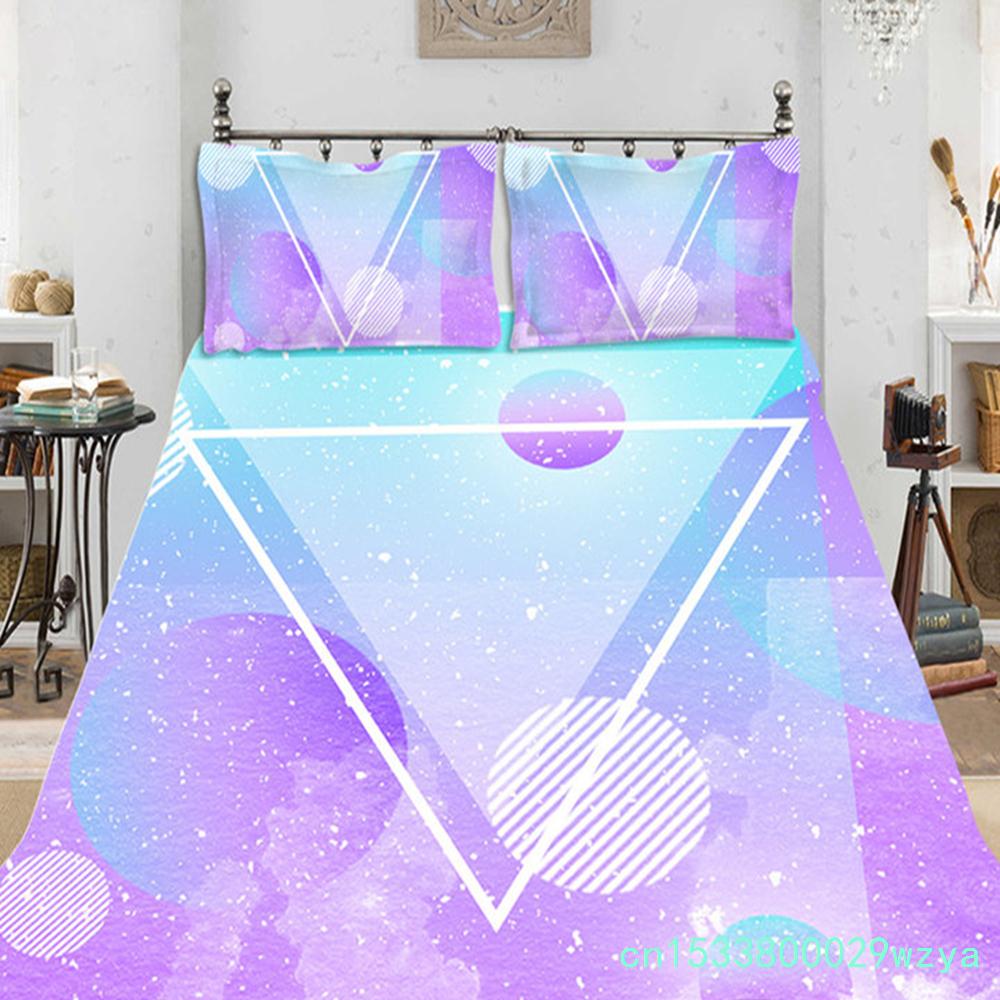 Set Huse Pilote Geometrice Set Lenjerie de Pat Vârtejuri Psihedelice Ochi Microfibră Model Abstract Colorat Husa Pilotă cu Fețe de Pernă