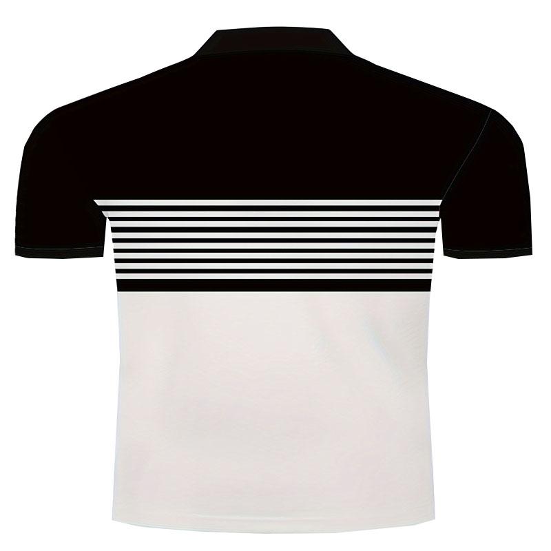 Men's Striped Design Color Blocked Short Sleeved Polo Shirt, Casual Style with Slight Elasticity Regular Fit Summer Top