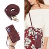 Crossbody Halskette Riemen Lanyard Lederhülle für Samsung A54 A14 A34 S23 Ultra S22 S21 Plus S20 Portemonnaie Kartenhalter Handytasche