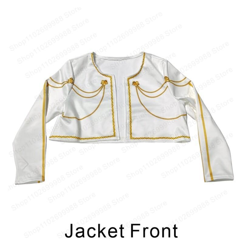 2025 Film Dämon K Pop Zoey Cosplay Kostüm für Mädchen Halloween Karneval Weiß Jägerjacke Weste Rock Dreiteiliges Uniformset
