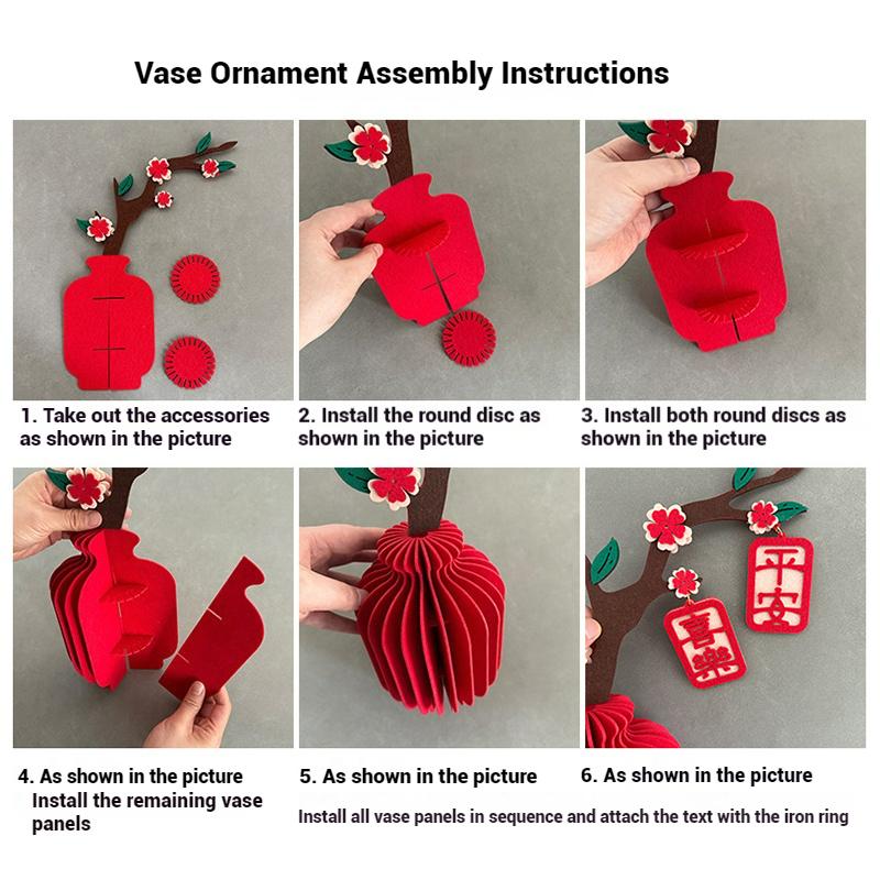 Wedding Room 3D Honeycomb  Ornament    Chinese Horse Year Decoration Carft  Wedding Spring Festival Party Decorations