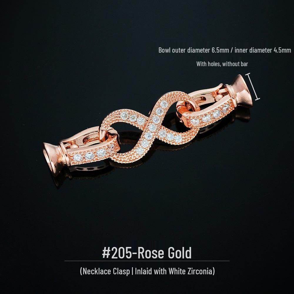 18K Gold-Plated Pearl Necklace Buckle Connector - DIY Jewelry Bow Knot Accessory