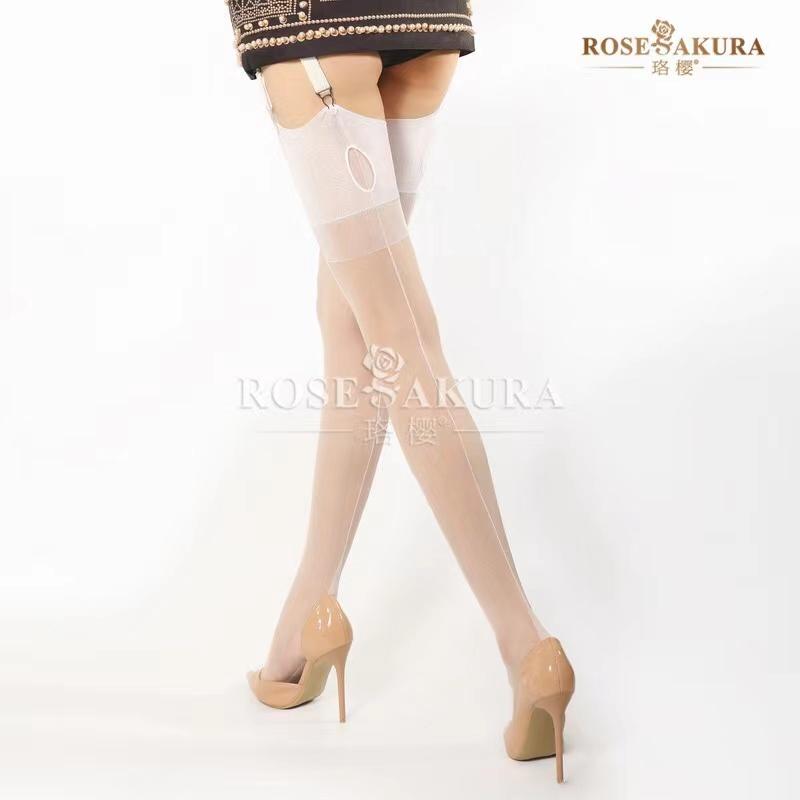 

Luxury Polyamide 80% Thigh High Stockings For Women, 8 Denier, Solid Color, Knit Fabric, Back Seam, Elegant & Sexy One Size