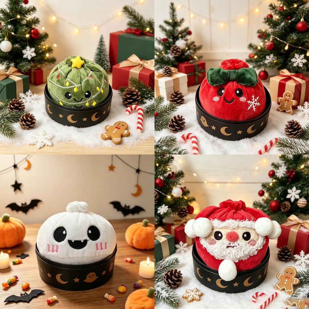 Plush Pumpkin And Christmas Tree Relief Toys With Soft Pp Cotton For Kids And Adults
