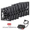Teucer UT-12015 Ultrathin 15mm Thinckness 12cm Chassis Fan 12V/4Pin PWM FBD Bearing PC Case Cooling Ventilator 1-10pcs with Hub
