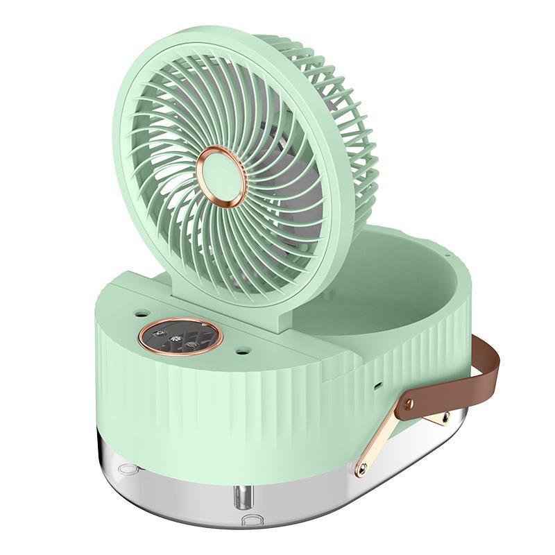 

Compact Silent Desktop Fan with Humidifier and Dual Spray 6 inch зелений