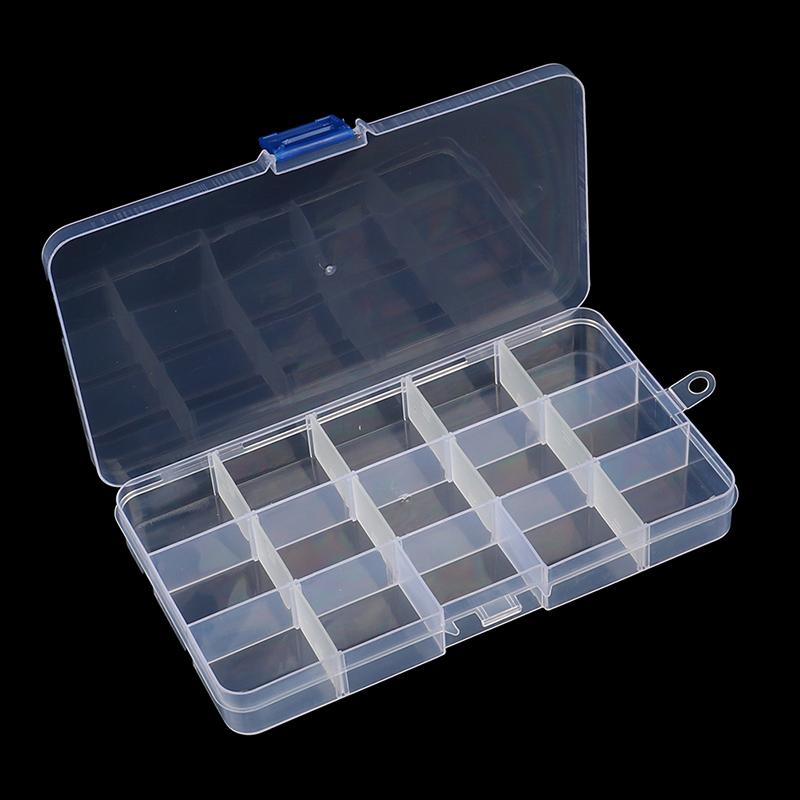 Plastic Box Container Screw Holder Case Practical Compartment Jewelry Organizer