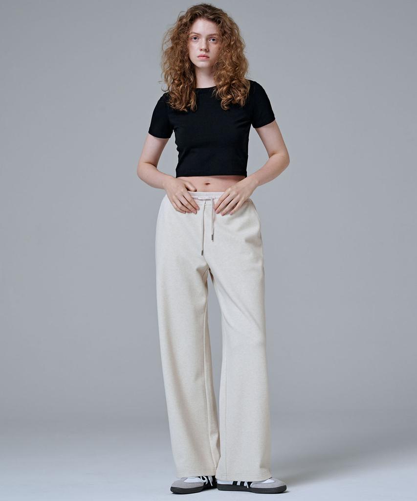 MALOUPE 2302 Knit Corduroy Elastic Pants (Cream)