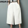 IHUASU Pantaloni e capris con stampa tinta unita casual alla moda da donna