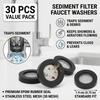 Rubber Faucet Washers Leak Proof Shower Hose Gasket Water Tap Filter Mesh Seal Ring with Net Faucet Grommet Plumbing Repair Set
