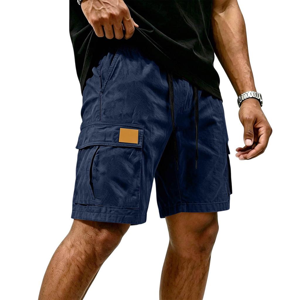 Herren Sommer Outdoor Cargoshorts Mehrere Taschen Wandern Lässig Arbeitsshorts Leichtes Atmungsaktives Material Kordelzug Taille