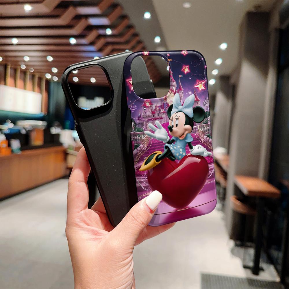 Disney phone case, double-layer protective cover, suitable for iPhone X/XS/SE/7/8/11/12/13/14/15/16/17 Pro Max Plus