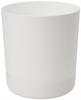 Satina 25 Round Flower Pot with Saucer | White
