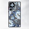 Cartoon Bule Flower Case for Samsung Galaxy S26 S20 FE S25 Ultra S22 S23 FE S24 Plus S21 Note 20 Ultra 10+ Funda Back Phone