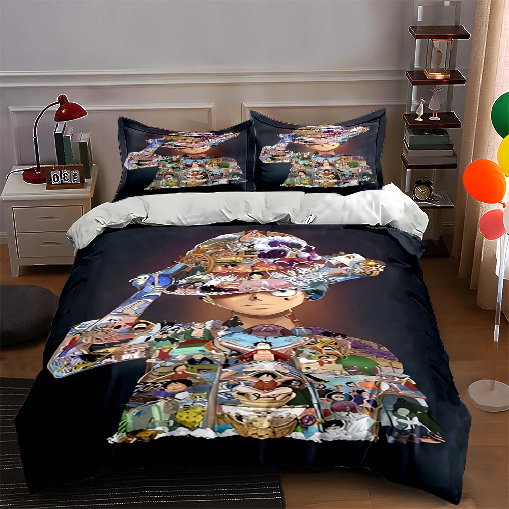 

Character collage illustration. Bedding Duvet cover sets Duvet covers Pillowcases gifts (1 * Duvet Cover 2 * Pillowcases, without duvet insert) 135x200cm