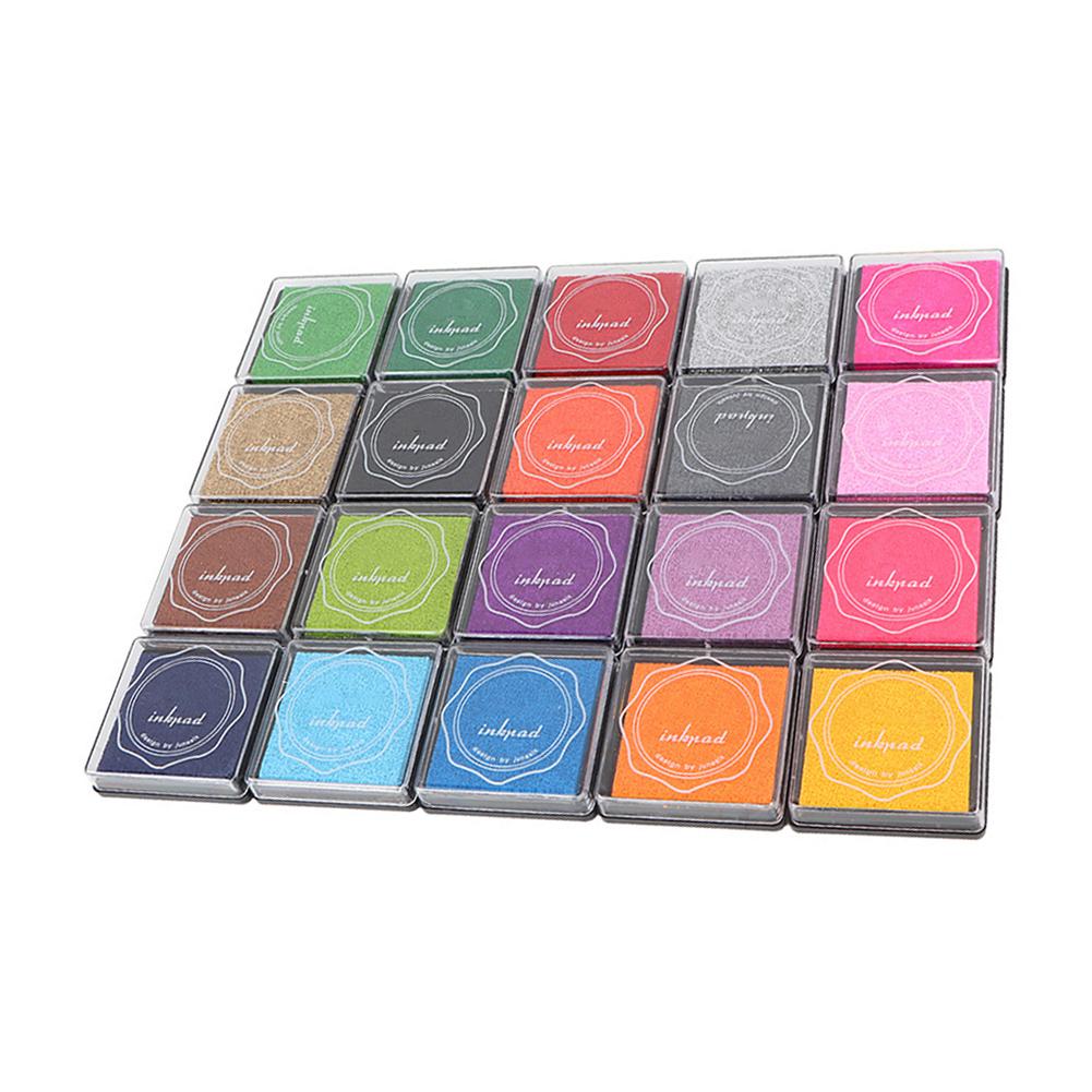 20 Colors DIY Cute Colorful Ink Pad Stamp Inkpad for Rubber Stamp Scrapbook Decoration
