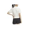 Adidas Logo Casual Pullover Elastic Hem Short Sleeve Polo Shirt Women Tops White IM8821