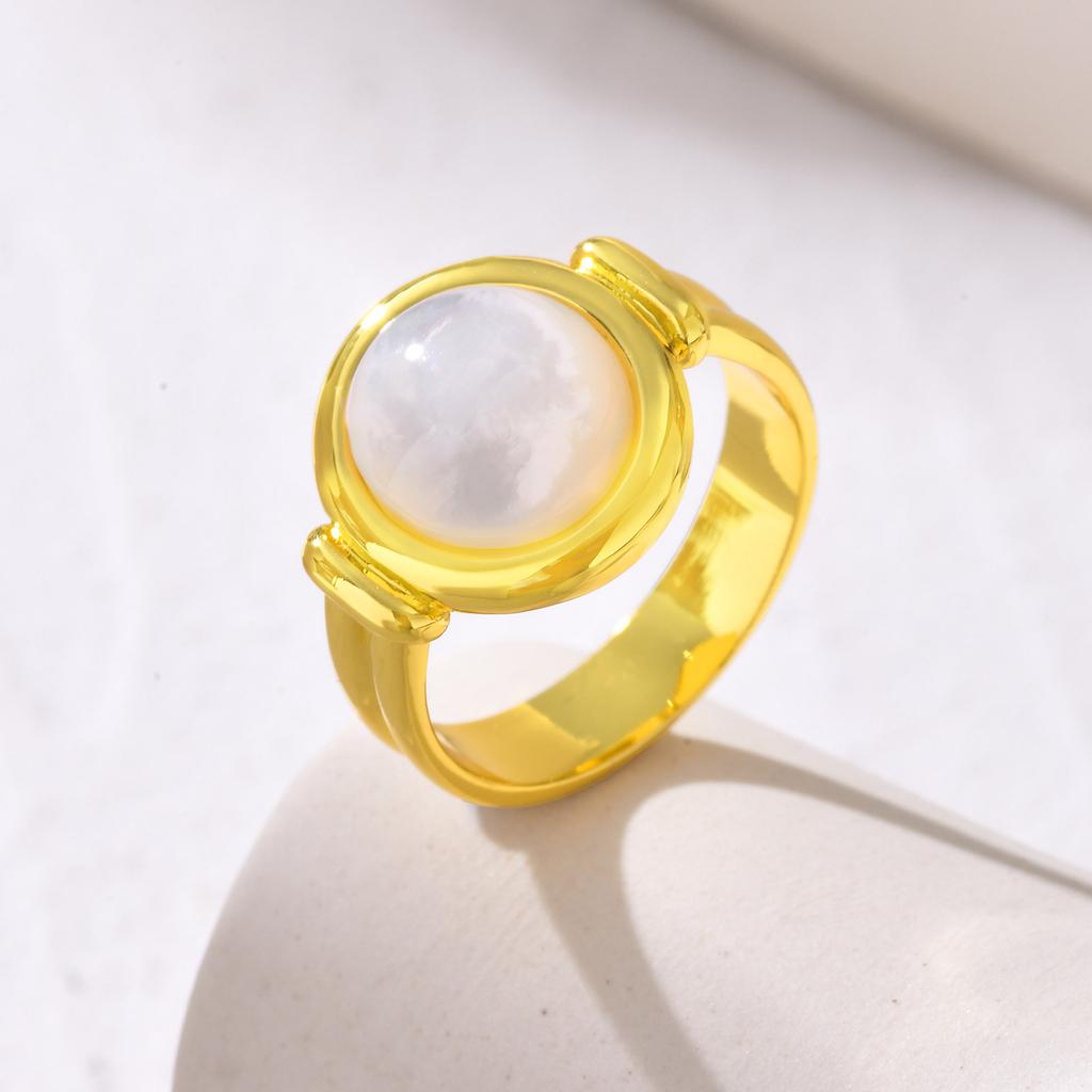 Gold Color Shell Ring for Men Women,The US Size 6 Tail Ring Little Finger Ring,Chic Dainty Jewelry Gifts
