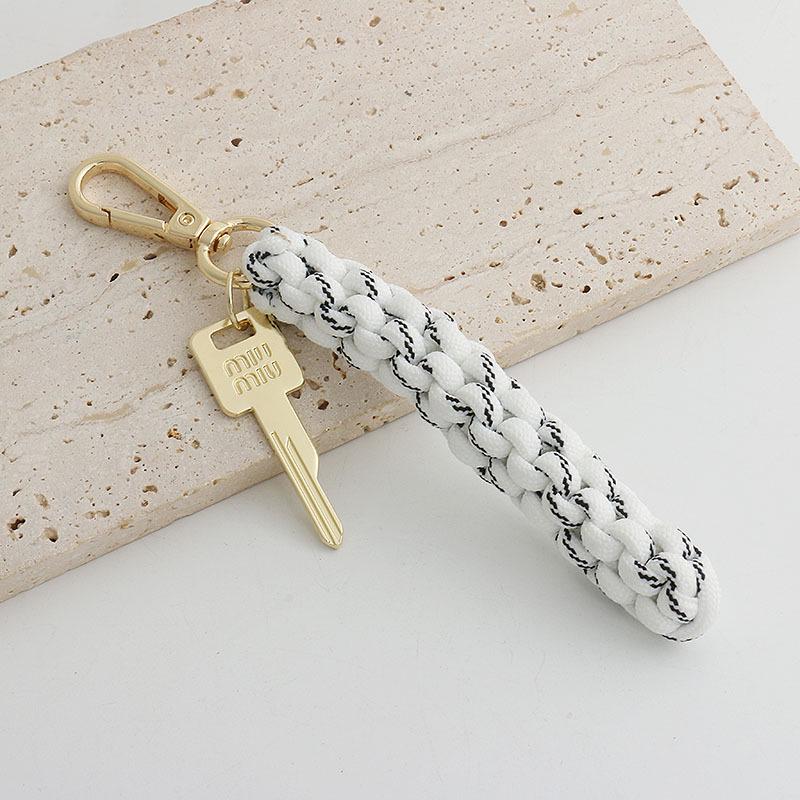 Подвеска-брелок для сумки в форме ключа, плетеная вручную - стильный и уникальный брелок для автомобиля белый
