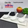 White Ceramic Caviar Spoons
