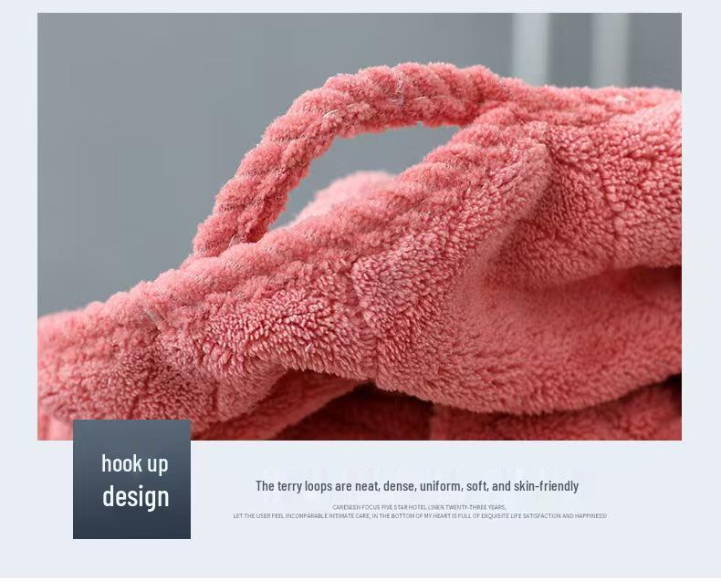 Temu Coral Fleece Bath Towel Set - Wheat Ear Style, Large Towels
