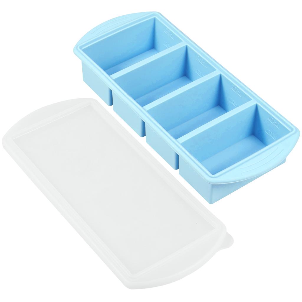 New Freeze Preservation Mold Giant Large Silicone Ice Cube Tray Mold with Lid Food Storage Container Baking Mold Kitchen Tools