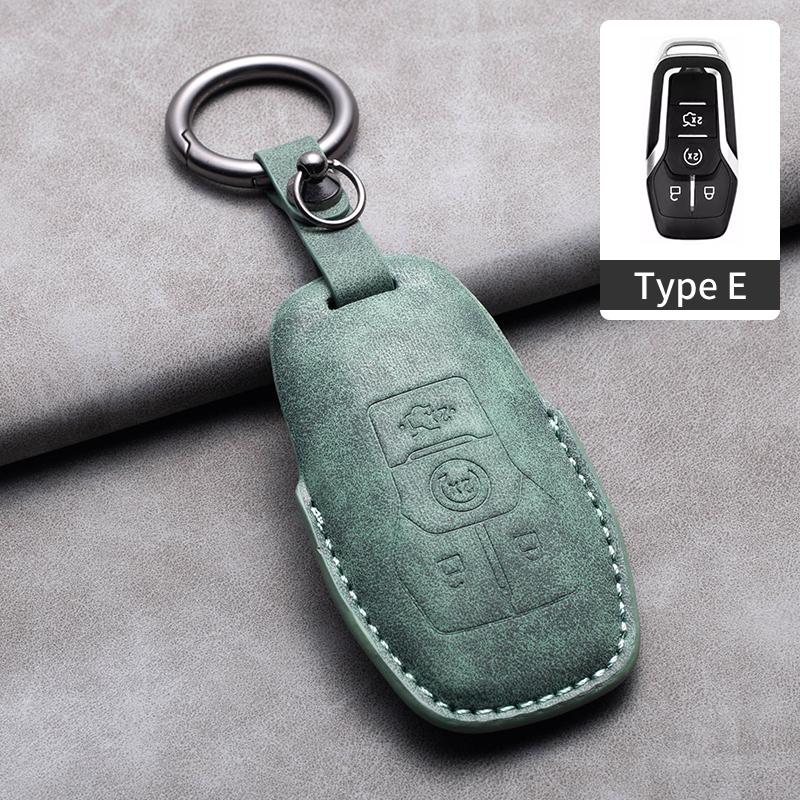 Étui en cuir pour clé de voiture pour Ford Fusion Mustang Explorer F150 F250 F350 Ranger Mondeo, coque de clé à distance, accessoires