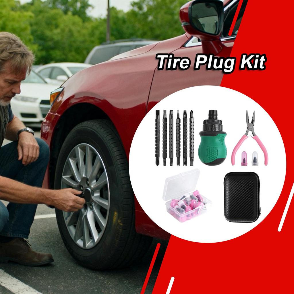 Tire Repair Rubber Nail Kit Quick Puncture Tools Tire Repair Kit  Universal Car Motorcycle Tyre Repair Tool Bag