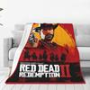 Super Warm Blankets Airplane Travel Red Dead Redemption Throw Blanket Player Games Gun Flannel Bedspread Bed Sofa Bed Cover