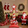 Standing Christmas Tree-Shaped Aluminum Foil Balloon - with Santa, Snowmen & Ornaments, for Holiday Parties, Birthdays