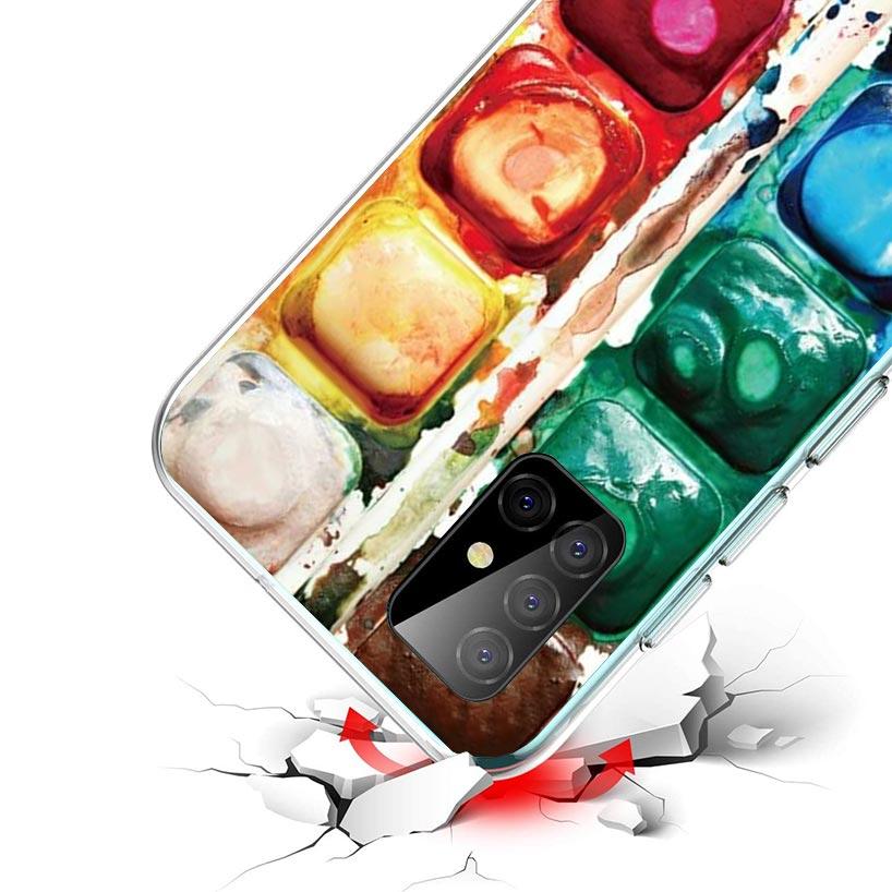 Watercolors Set Paint Palette Painting Box Phone Case For Samsung Galaxy A12 A52S A42 A32 A22 A51 A50 Note 20 Ultra 10 S10 Plus
