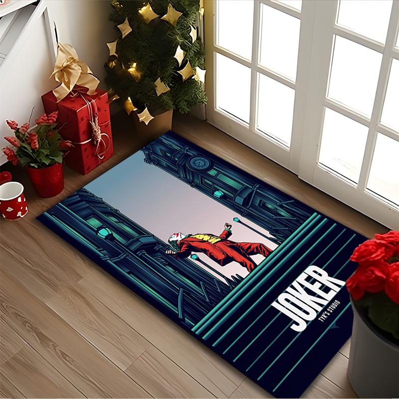 1pc Office Carpet, JOKER Chair Rug, Living Room Printed Area Rug, Home Chair Floor Mat