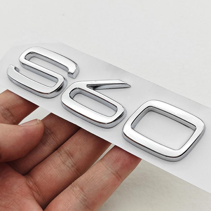 3D ABS Rear Trunk Letters Emblem For XC90 XC60 XC40 S90 S60 S40 AWD Car Styling Badge Chrome Black Sticker Accessories