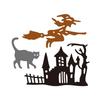 Halloween Witch Castle Metal Cutting Die Stencil Template For DIY Embossing Paper Photo Album Cards Making Scrapbooking Die Cut