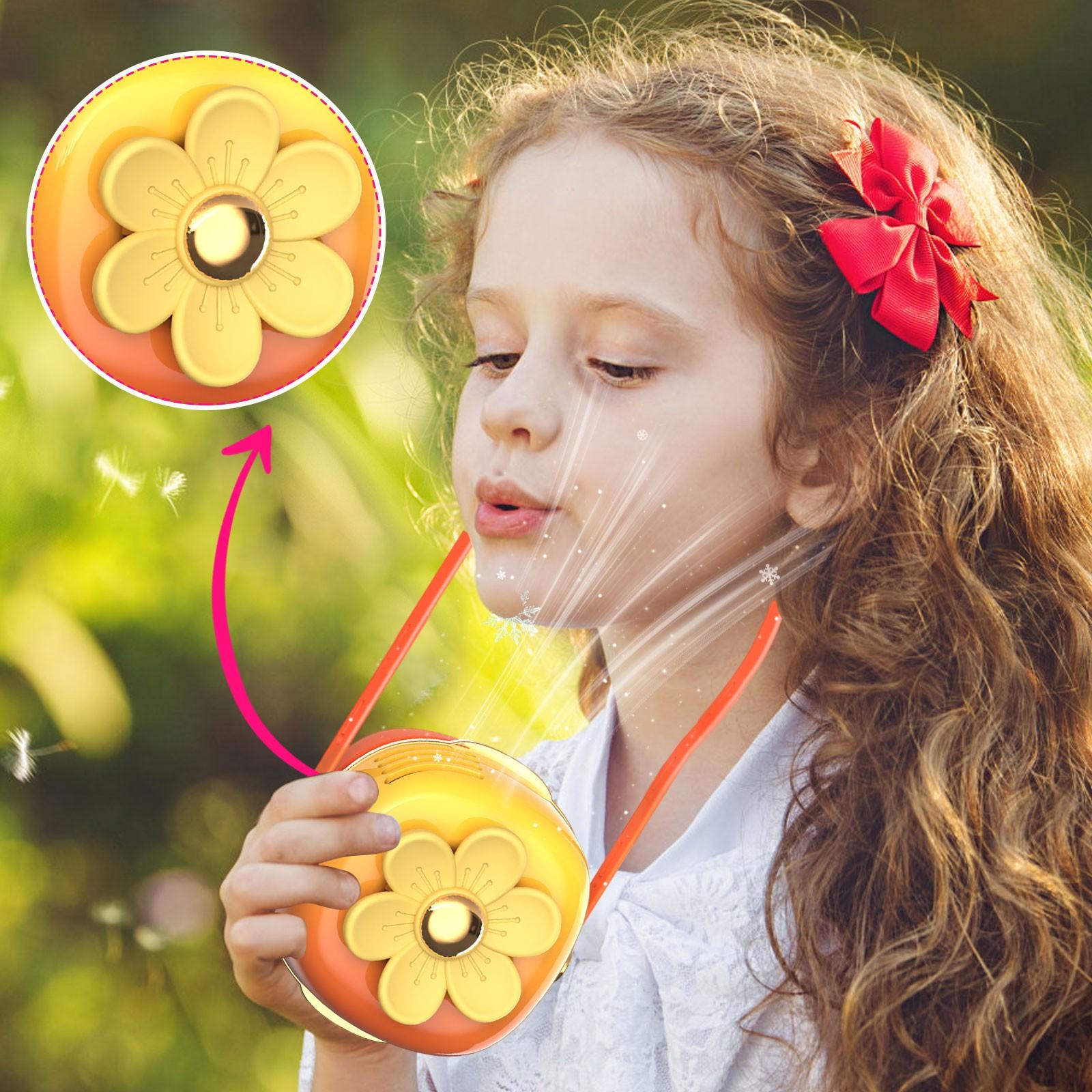 

Безлопастной ультралегкий вентилятор с лямкой на шее, три уровня мощности ветра One Size жёлтый