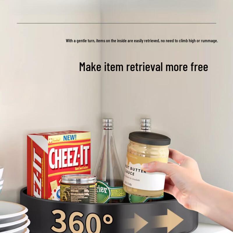 Rotating 3-Tier Carbon Steel Spice Rack