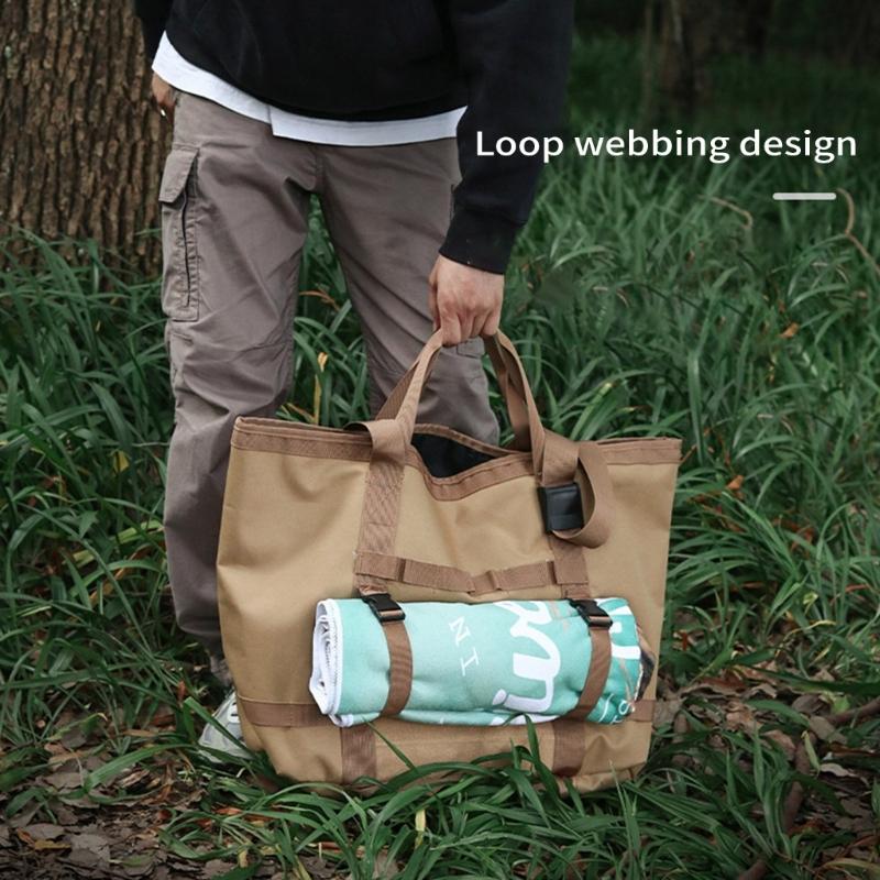 Camping Storage Bag with Handles Tacticaly Utility Tote Bag for Outdoor Camping Travel Picnic Garage Trunk Organizers